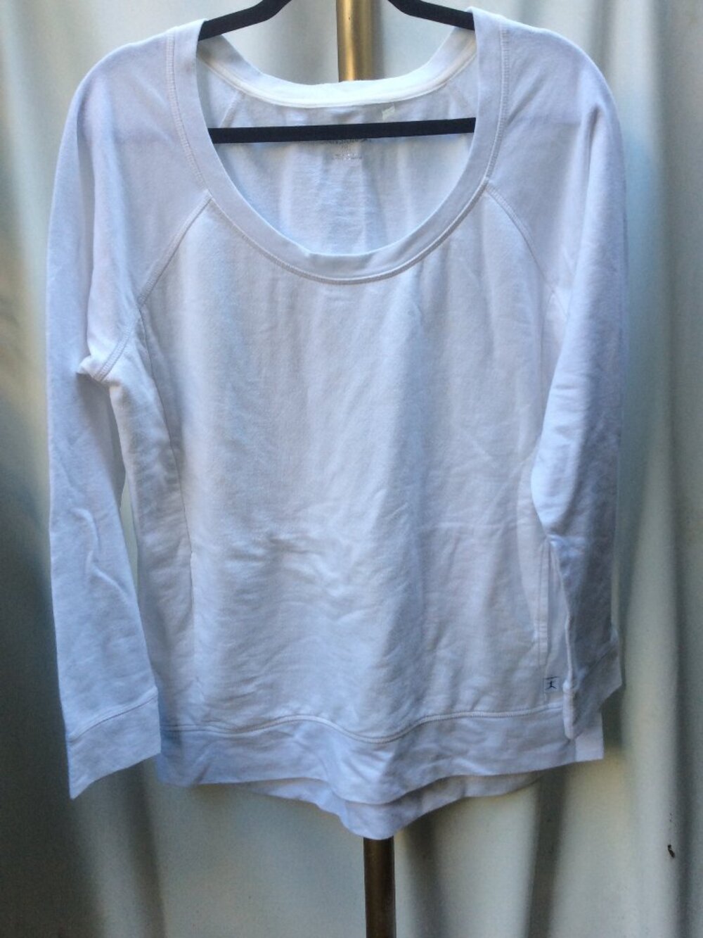 Danskin French Terry Wide Scoop Neck Raglan Pullover Sweatshirt Size XL